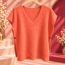 Pull Sans Manches Col V | Milys Dress vêtement grande taille